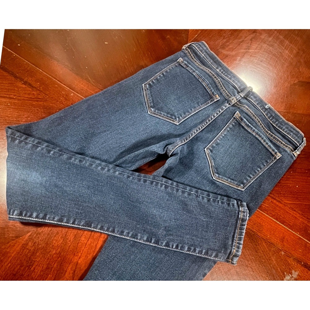 Banana Republic New Perfect Skinny Jeans Womens 27 Dark Wash Denim Belt Flaw GUC